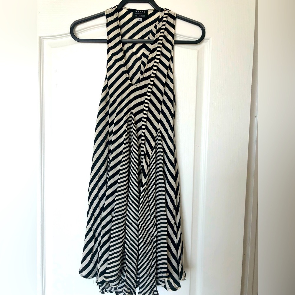 Barney’s New York Wayne Zebra Stripe Silk Dress